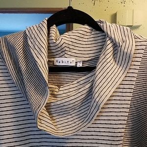 Black and white Striped Tunic top